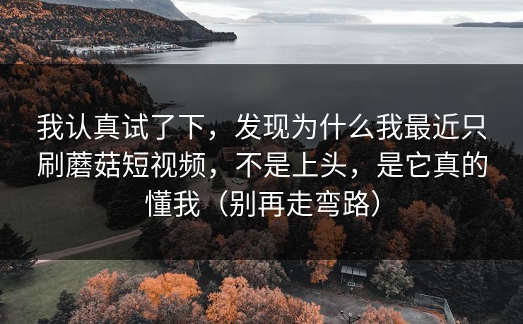我认真试了下，发现为什么我最近只刷蘑菇短视频，不是上头，是它真的懂我（别再走弯路）  第1张